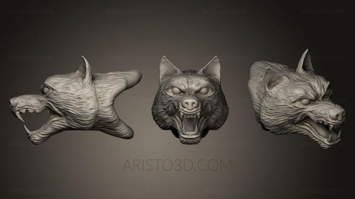 Masks and muzzles of animals (MSKJ_0147) 3D model for CNC machine